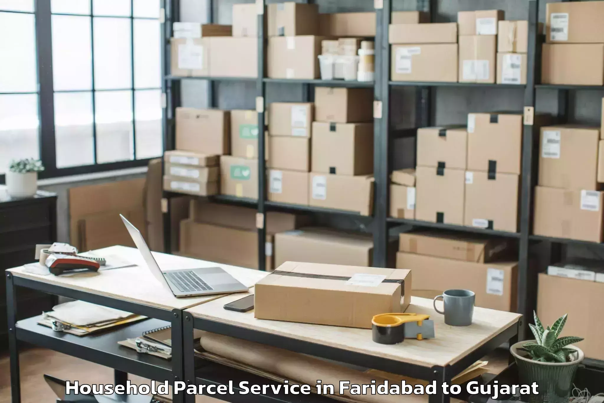 Trusted Faridabad to Hazira Port Household Parcel